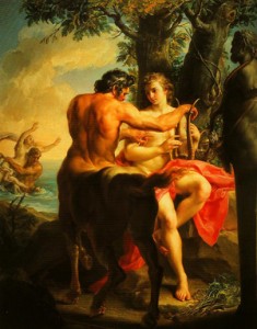 Achilles and the Centaur Chiron by Pompeo Batoni