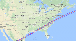 Path of total solar eclipse, May 28, 1900