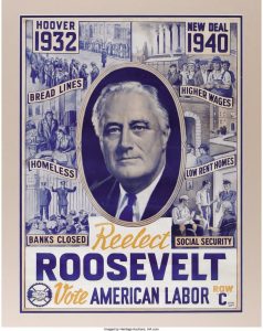 Re-election Campaign Poster for FDR